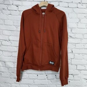 Zero Foxtrot‎ Hoodie Mens Size Small Full Zip Burnt Orange Heavyweight Pockets